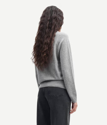 Samsoe Samsoe Boston O-Neck Cashmere Jumper in Grey