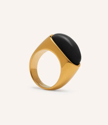 Coluri Lorde Statement Ring in Gold Black
