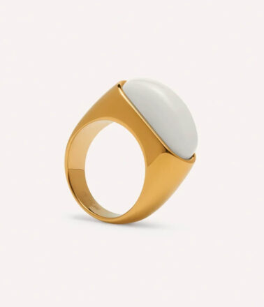 Coluri Lorde Statement Ring in Gold White