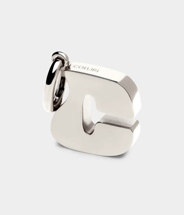 Coluri Letter Charm in Silver Plate