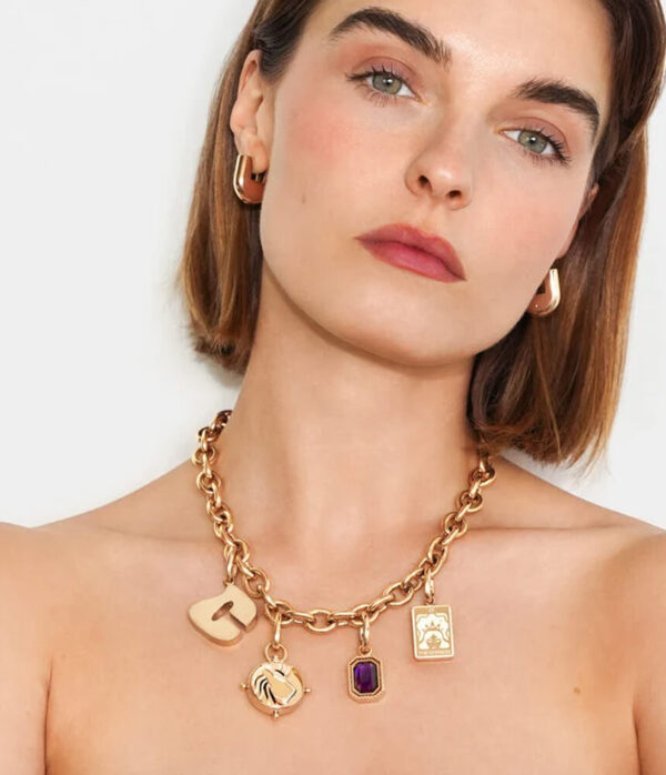 Coluri Letter Charm in 18K Gold Plate