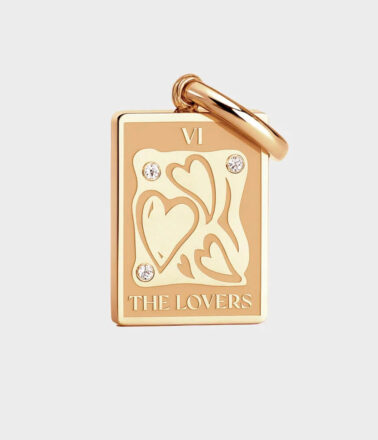 Coluri The Lovers Tarot Charm in Gold