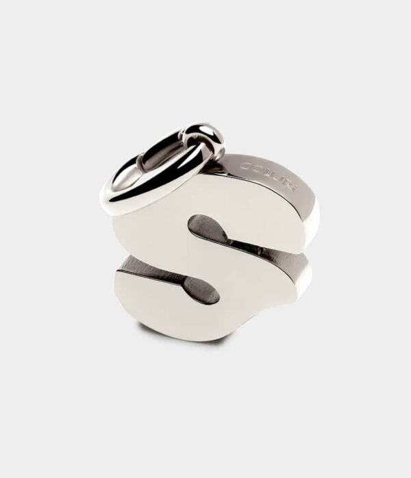 Coluri Letter Charm in Silver Plate
