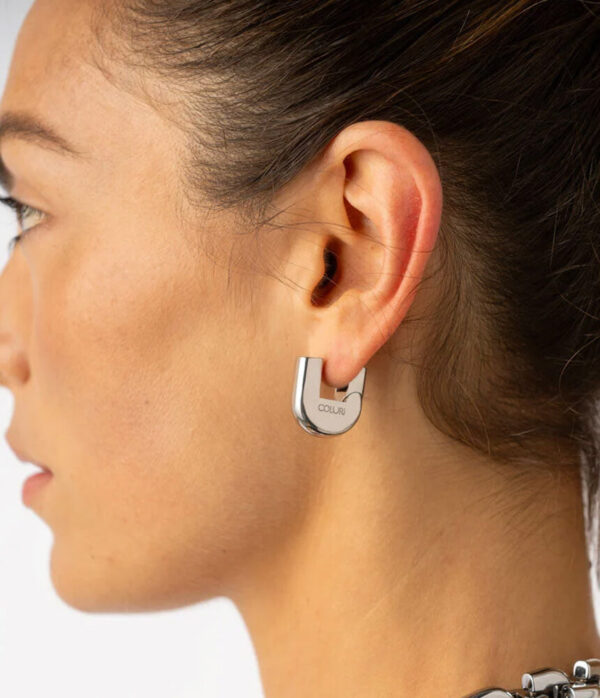 Coluri Lorde Statement Earrings in Silver