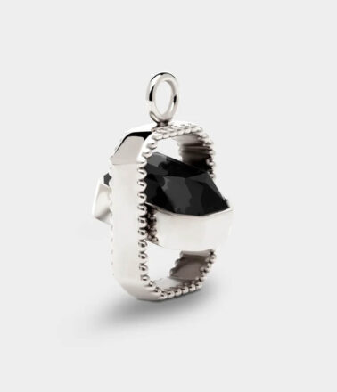 Coluri Talisman Charm in Silver Black