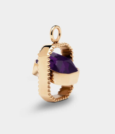 Coluri Talisman Charm in Gold Violet