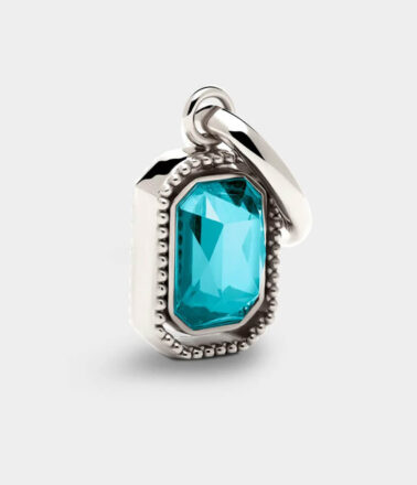 Coluri Talisman Charm in Silver Turquoise