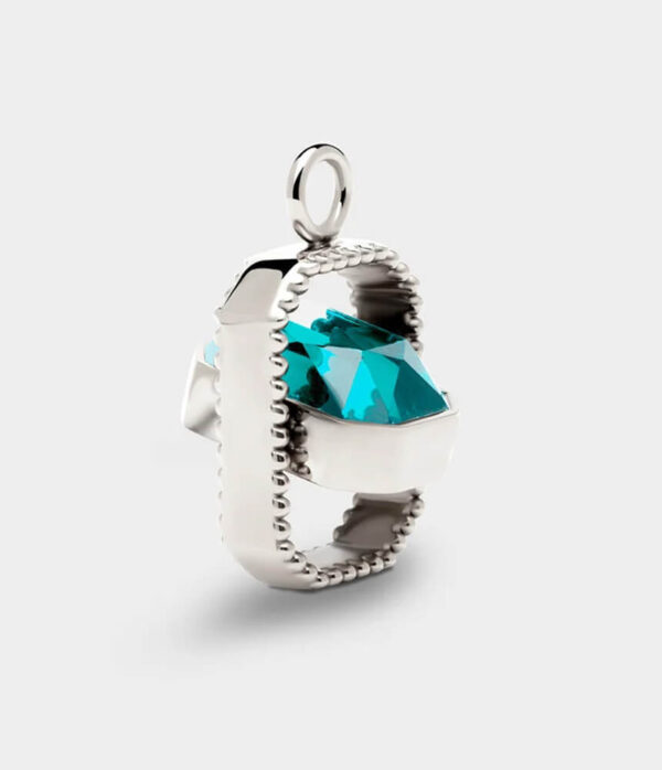 Coluri Talisman Charm in Silver Turquoise