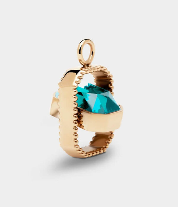 Coluri Talisman Charm in Gold Turquoise