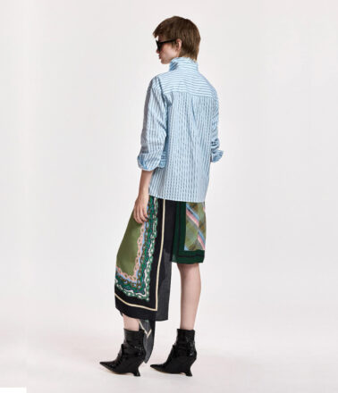 Essentiel Antwerp Krystal Scarf Dress in Olive Green