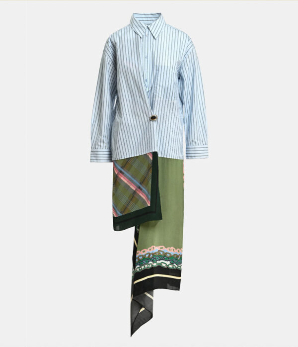 Essentiel Antwerp Krystal Scarf Dress in Olive Green