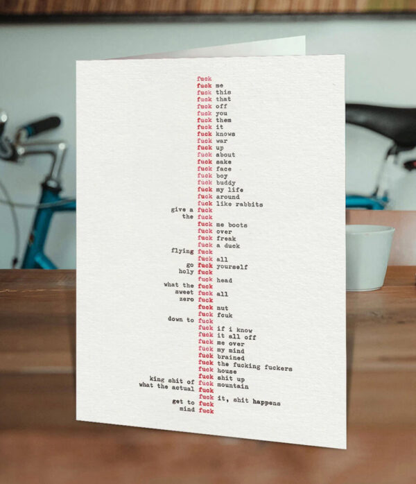 Hayden Kays F&*k Greetings Card