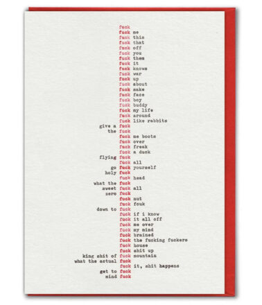 Hayden Kays F&*k Greetings Card