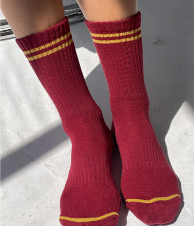 Le Bon Shoppe Boyfriend Sock in Cardinal Burgundy