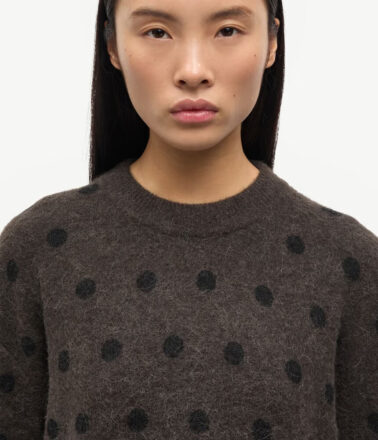 Samsoe Samsoe Anour O-Neck Jumper in Mulch Dott Brown