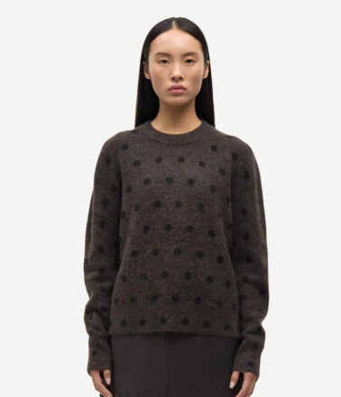 Samsoe Samsoe Anour O-Neck Jumper in Mulch Dott Brown
