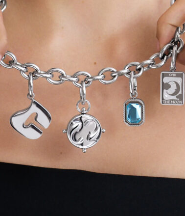 Coluri Letter Charm in Silver Plate
