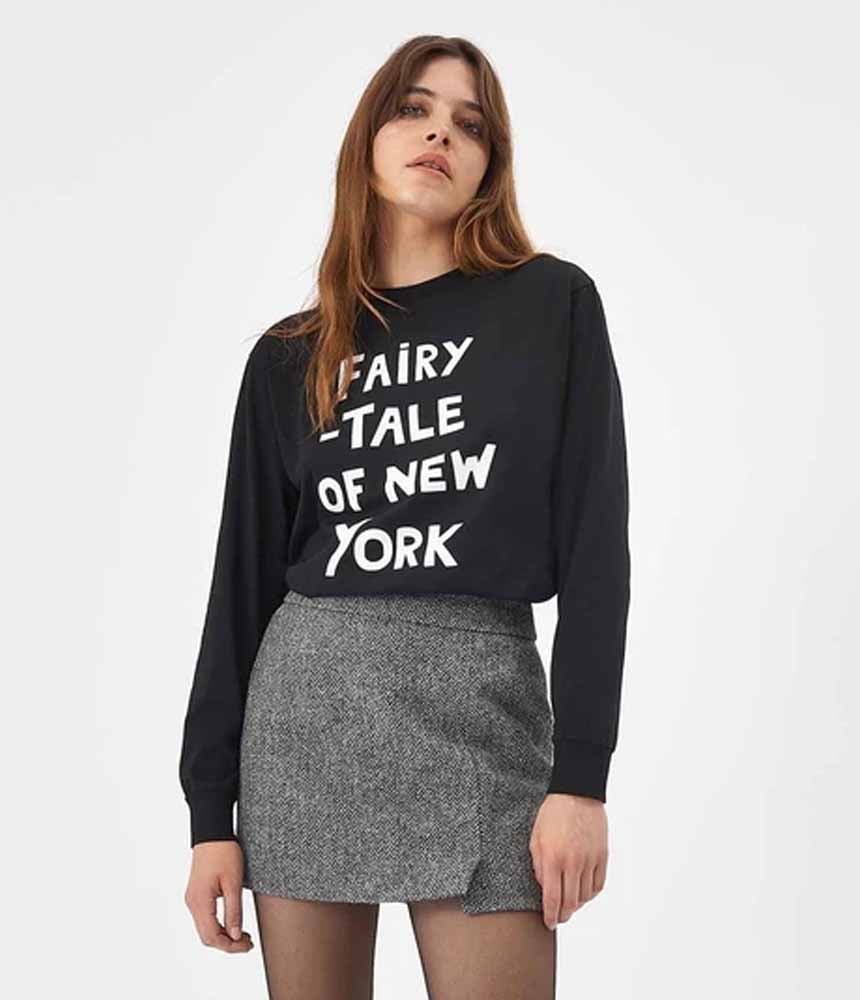 Bella Freud Fairytale of New York L/S T-Shirt in Black