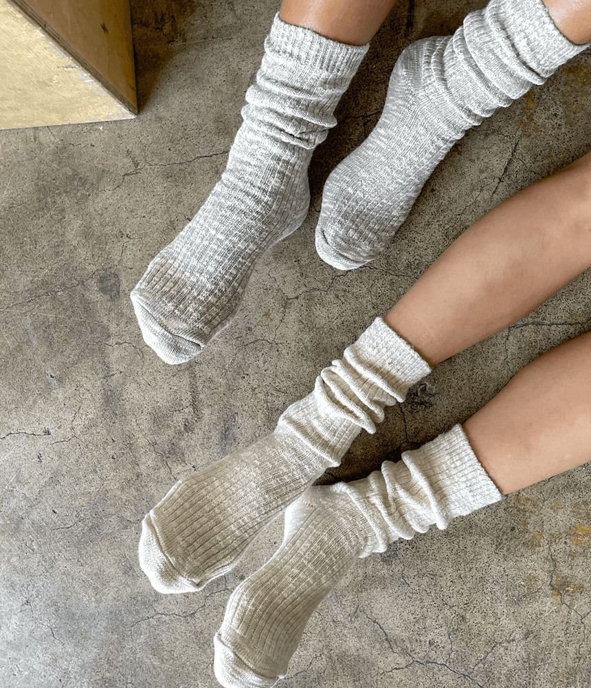 Le Bon Shoppe Cottage Socks in Oatmeal