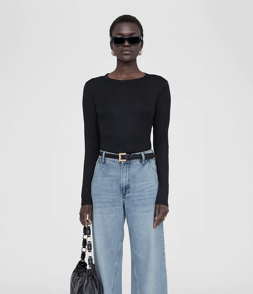 Anine Bing Jane Top in Black