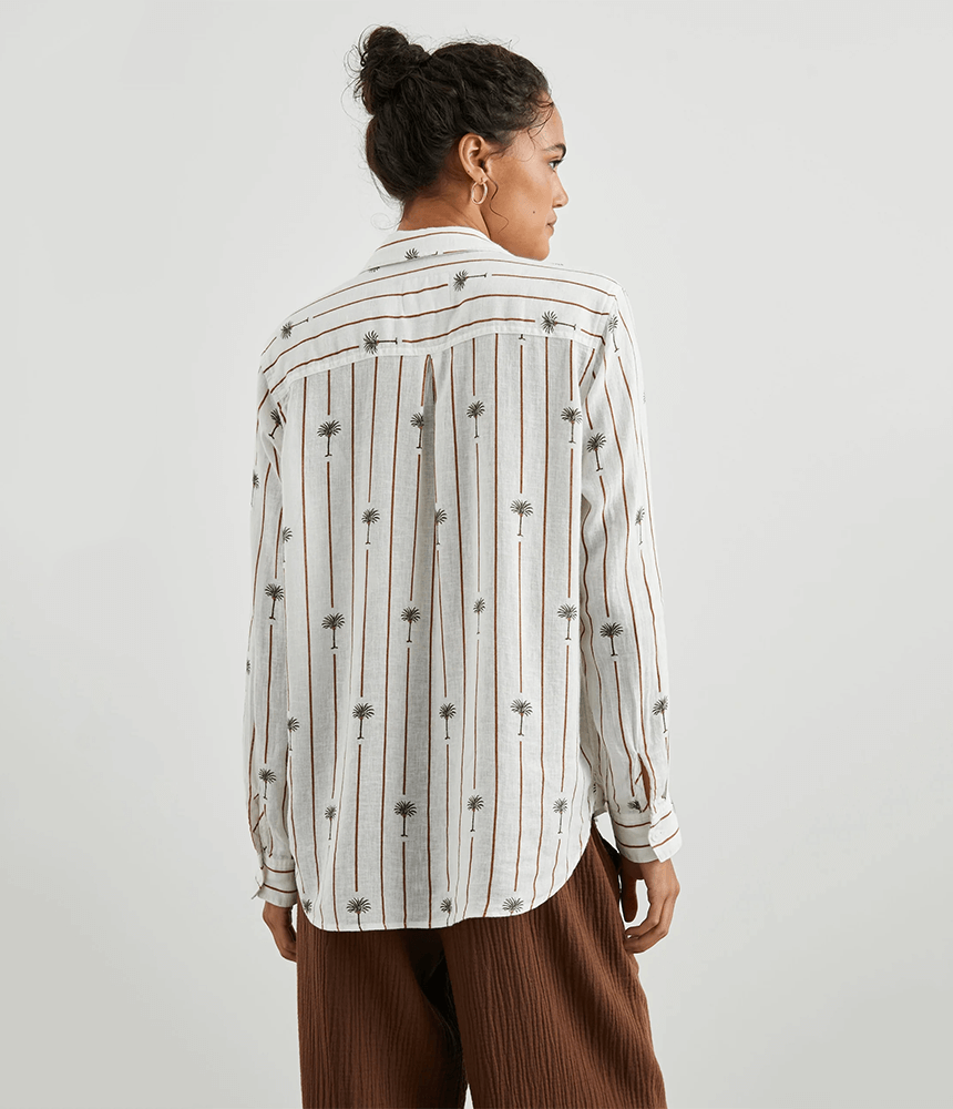 Rails Charli Stripe Palms L/S Shirt