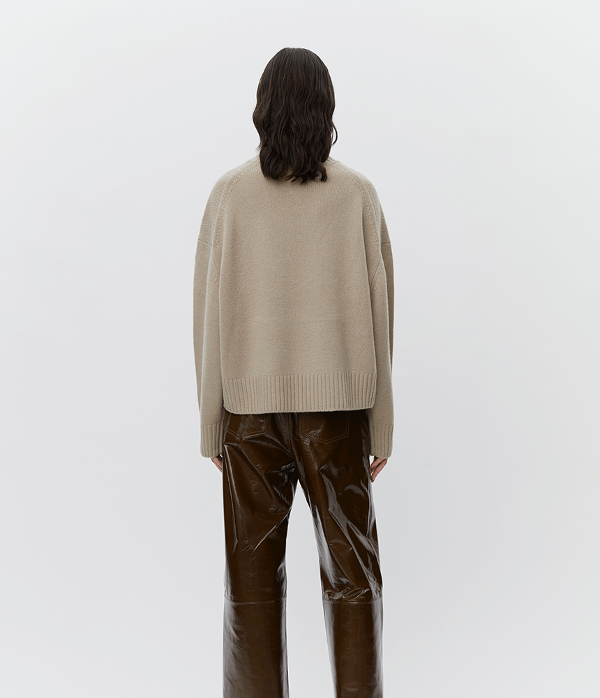 DAY Kendra Soft Lamb Jumper in Taupe Melange