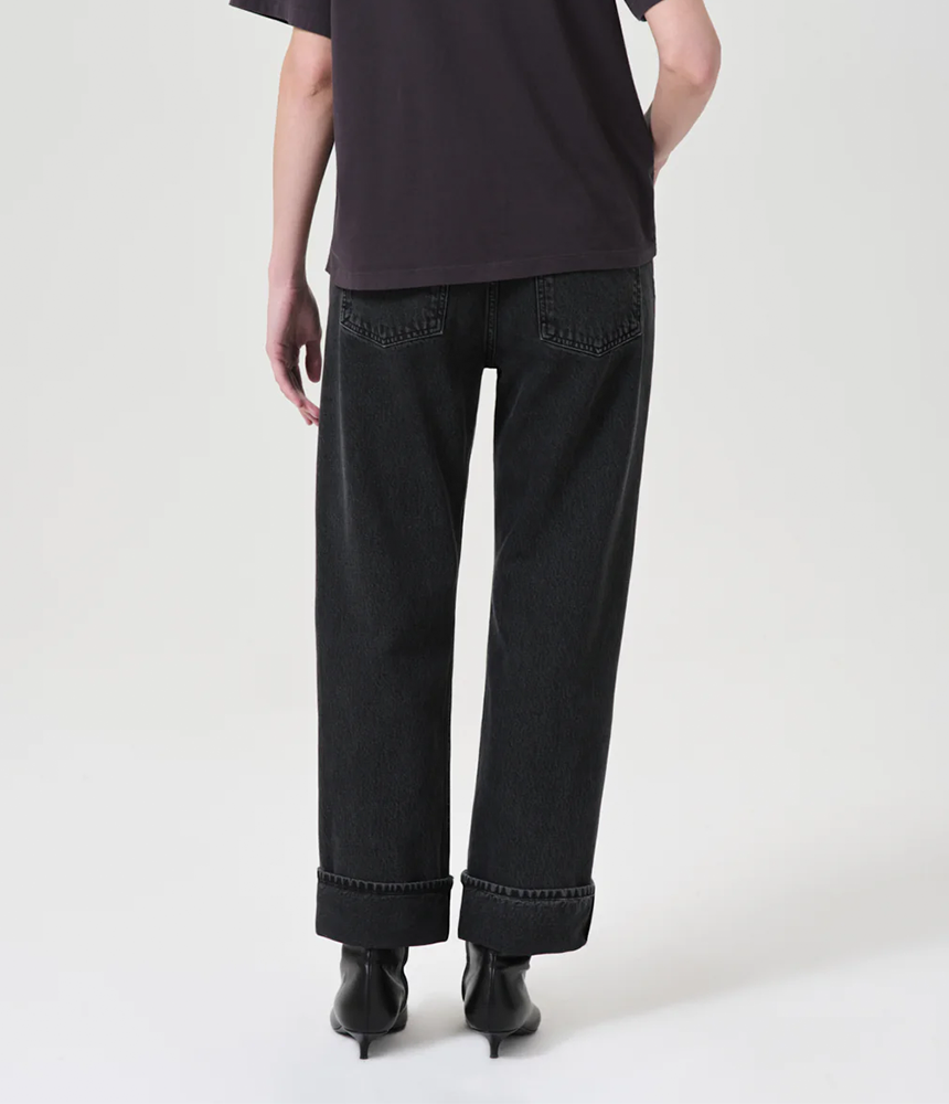 Agolde Fran Jean in Black Tea