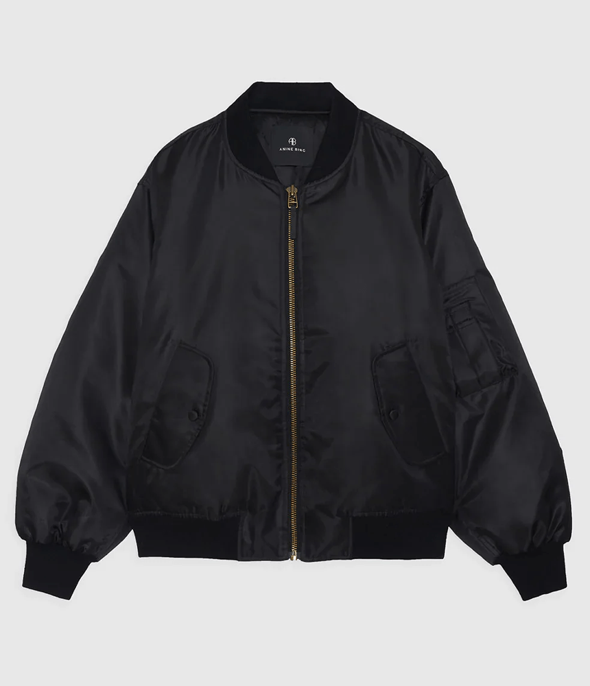 Anine Bing Leon Bomber in Black