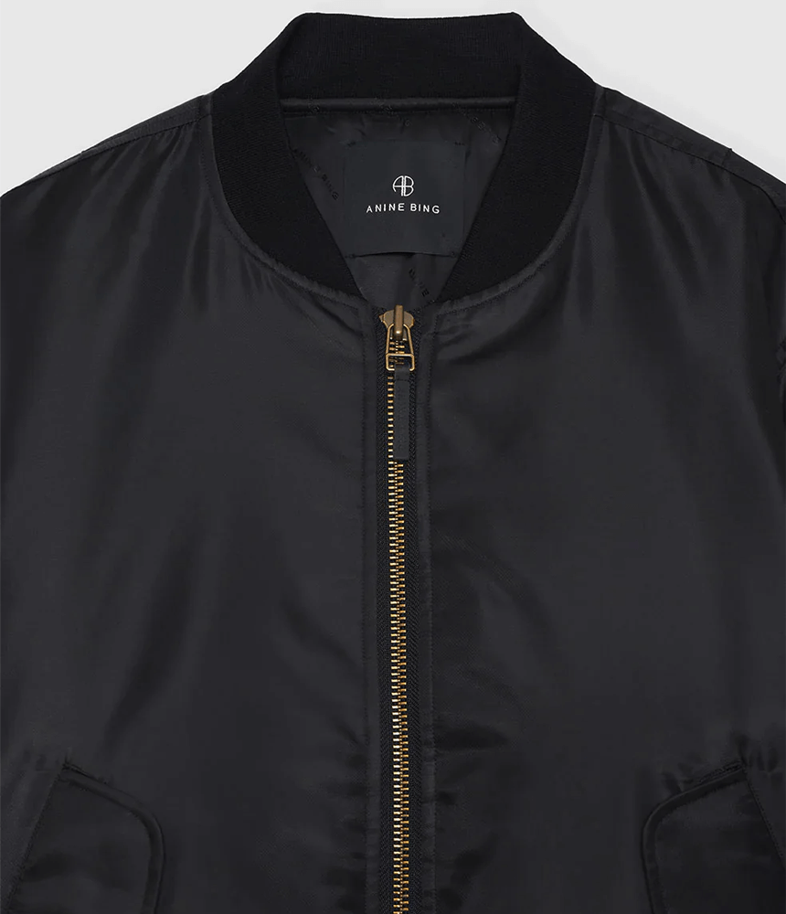 Anine Bing Leon Bomber in Black