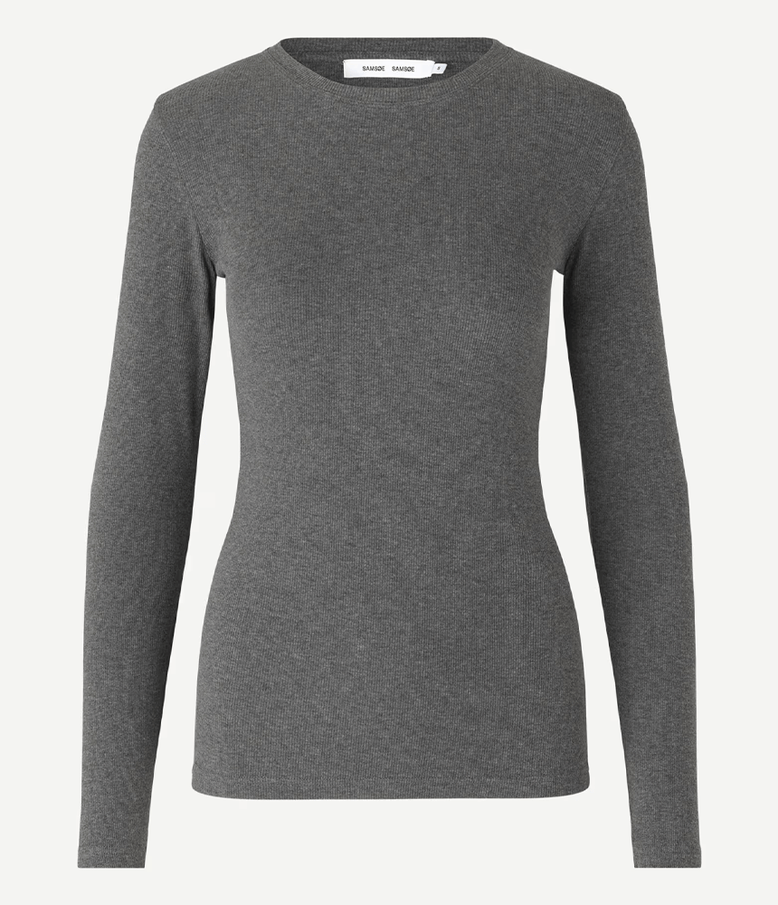Samsoe Samsoe Alexa LS Teen in Dark Grey Melange
